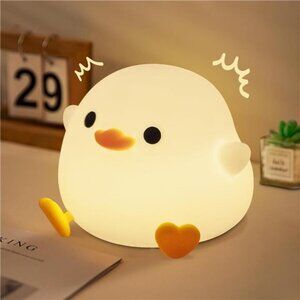 Duck Lamp, Cute Pea Duck Night Light, 2 Levels Dimmable Ducky Night Lamp, LED